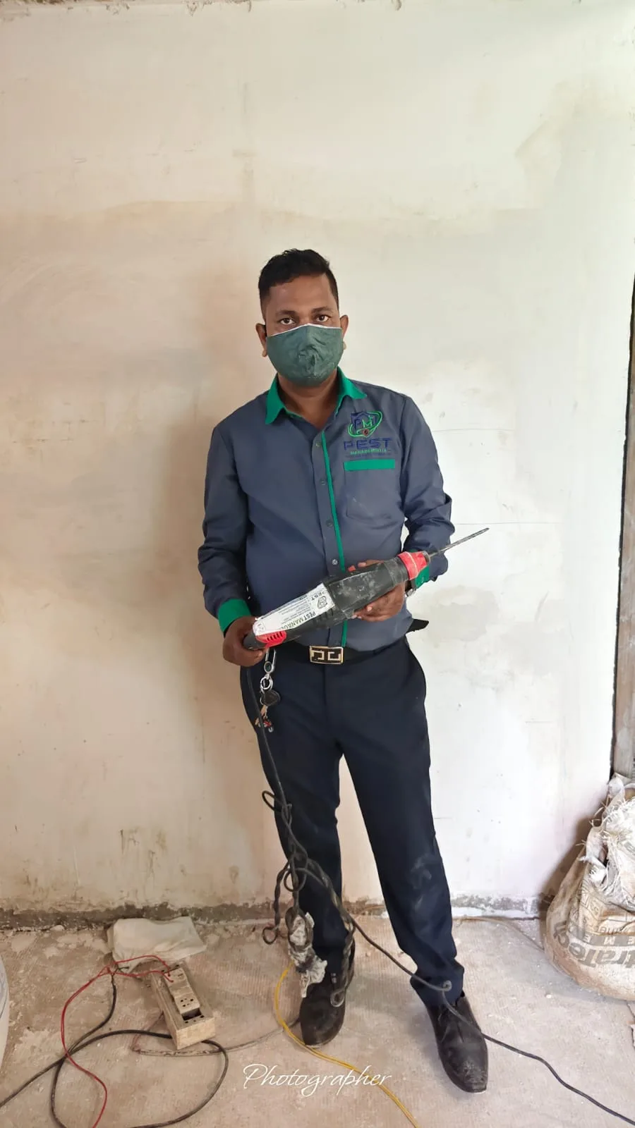 Termite Control treatment in progress